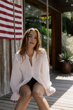 Load image into Gallery viewer, Chaser Dolphin White Button Down