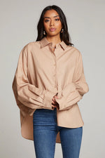 Load image into Gallery viewer, Chaser Clothing Ezra Warm Taupe Button Up