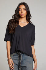 Load image into Gallery viewer, Chaser Mason Licorice V Neck