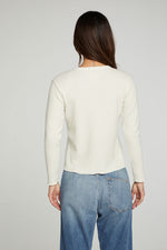 Load image into Gallery viewer, Chaser-thermal-long-sleeve-tee-cream-back