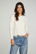 Load image into Gallery viewer, Chaser-thermal-long-sleeve-tee-cream-front