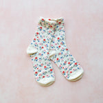 Load image into Gallery viewer, Tiepology Garden Flower Socks - Ivory