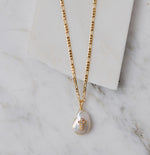 Load image into Gallery viewer, Natalie-b-jewelry-PearlofLove-Cross-DeuxNecklace01