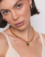 Load image into Gallery viewer, NatalieBJewelry-Big-Love-Gold-Necklace-02