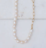 Load image into Gallery viewer, NatalieBJewelry-Hollis-Pearl-Gold-Necklace-0