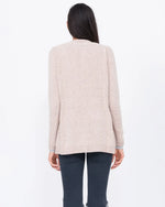 Load image into Gallery viewer, Yuna Cashmere Boyfriend Cardigan in Natural Donegal - Back