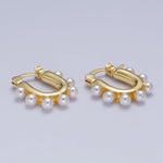 Load image into Gallery viewer, SBL Fran Pearl Hoop Earrings