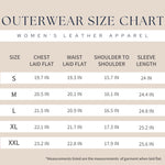 Load image into Gallery viewer, Amsterdam Heritage Urban Leather Jacket in Black Size Chart