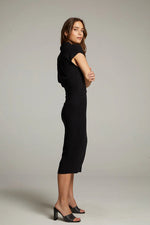 Load image into Gallery viewer, chaser atlantic true black midi dress