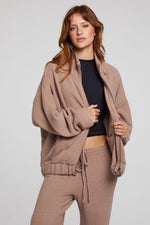 Load image into Gallery viewer, Chaser Kendall ZIp Jacket in Warm Taupe