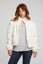 Load image into Gallery viewer, chaser-starry-white-faux-fur-jacket-02