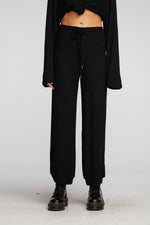 Load image into Gallery viewer, chaser-thermal-waffle-blouson-hem-joggers-black