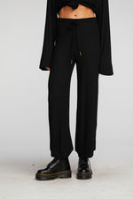 Load image into Gallery viewer, chaser-thermal-waffle-blouson-hem-joggers-front-black