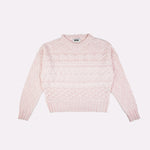 Load image into Gallery viewer, gigi-knitwear-cable-knit-crewneck-light-pink