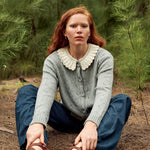 Load image into Gallery viewer, gigi-knitwear-dolly-cardi-sweater-grey-with-collar-04