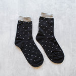 Load image into Gallery viewer, tiepology-2-tone-polkadots-socks-black-grey