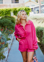 Load image into Gallery viewer, chaser-malone-button-down-pink-lifestyle