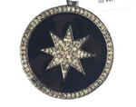 Load image into Gallery viewer, Black Starburst Diamond Pendant
