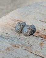 Load image into Gallery viewer, Moonstone Diamond Earrings 2