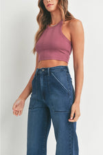 Load image into Gallery viewer, Just Black Denim Cargo Pocket Wide Leg Dark Denim
