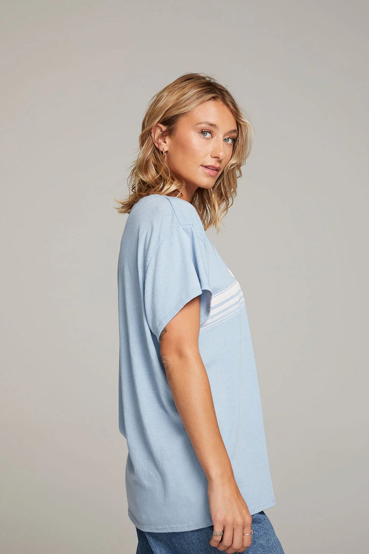Chaser Bonjour Baby Blue Tee