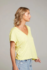 Load image into Gallery viewer, Chaser Gator Lemon Linen Tee
