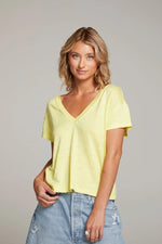 Load image into Gallery viewer, Chaser Gator Lemon Linen Tee
