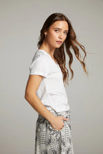 Load image into Gallery viewer, Chaser Gator White Linen Tee
