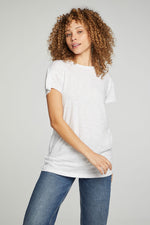 Load image into Gallery viewer, Chaser-Oversized-Tee-White-Pose
