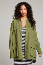 Load image into Gallery viewer, Chaser Sweet Pea Sphagnum Button Up
