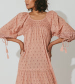Load image into Gallery viewer, Cleobella-Petra-Kaftan-Dress-Petal-Dresses-Closeup
