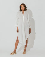 Load image into Gallery viewer, Cleobella-rohita-kaftan-dress-white-Front
