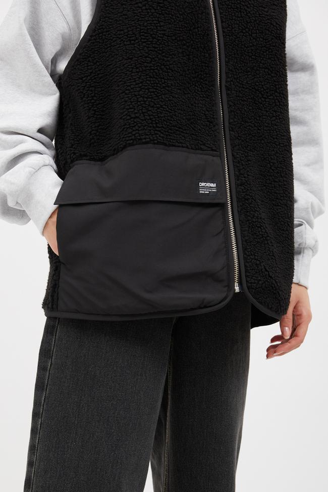 Dey Pile Vest Unisex - black