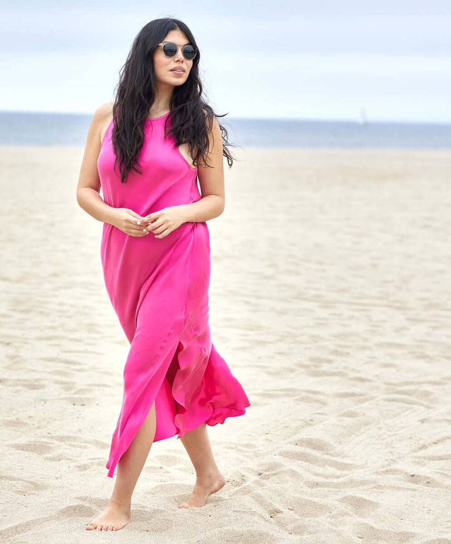 Outerknown - Ellison Slip Dress - Magenta - Main