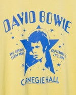 Load image into Gallery viewer, Junk Food Clothing David Bowie Carnegie Hall Concert Tee in Muted Lime Green 
