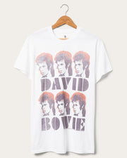 David Bowie Faces Vintage Tee - Unisex - Front JunkfoodDavidBowie