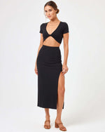 Load image into Gallery viewer,  L*SPACE x Hanna Montazami Isla Skirt - Black - Front
