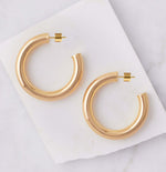 Load image into Gallery viewer, Natalie B Jewelry - Adina Hoop - Gold - Top
