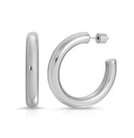 Load image into Gallery viewer, Natalie B Jewelry - Adina Hoop - Silver - Main
