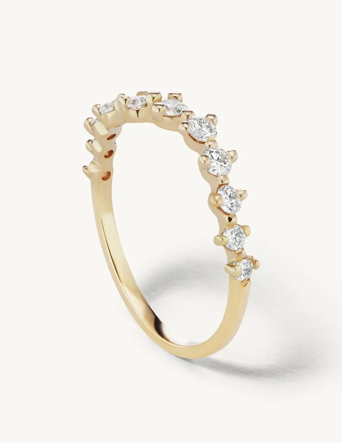 Sophie Ratner Half Band Diamond Swell Ring Main Top