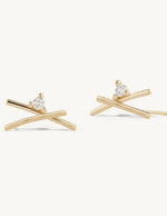 Load image into Gallery viewer, Sophie Ratner Crossroads Earrings Yellow Gold
