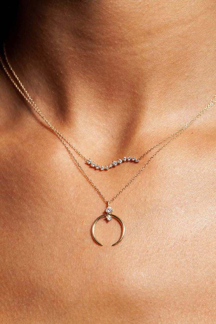 Sophie Ratner Diamond Swell Necklace with Diamonds