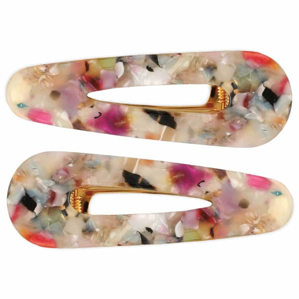 ZAD Pressed Resin Oversize Barrettes - Mulit-Color