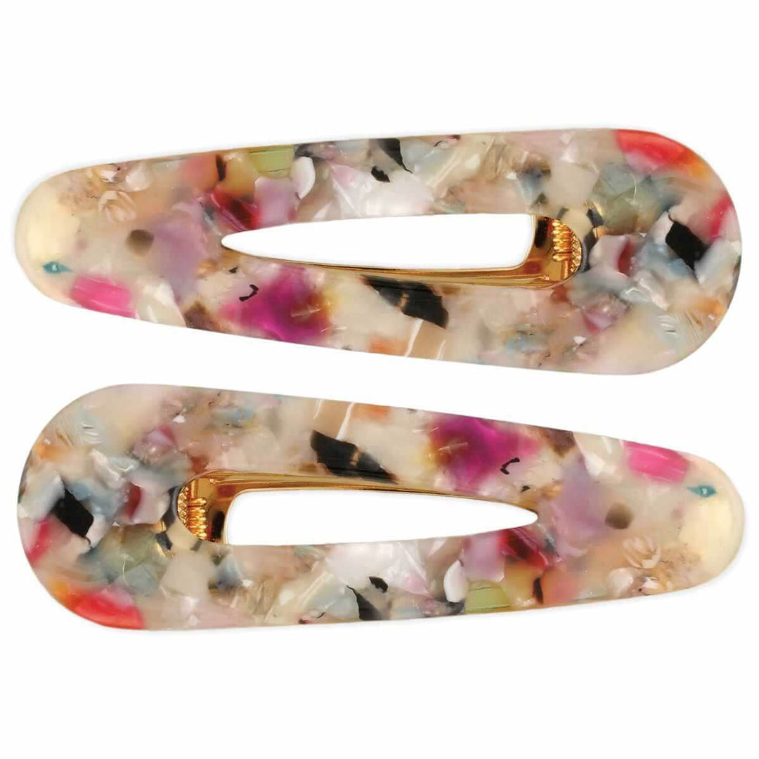 ZAD Pressed Resin Oversize Barrettes - Mulit-Color
