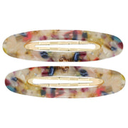 Wide Oval Retro Acrylic Hair Clip Multi-Color