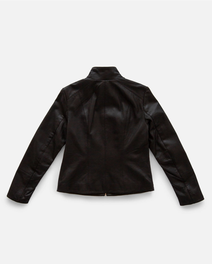 Amsterdam Heritage Urban Leather Jacket in Black