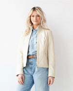 Load image into Gallery viewer, Amsterdam Heritage Cream Urban Leather Jacket
