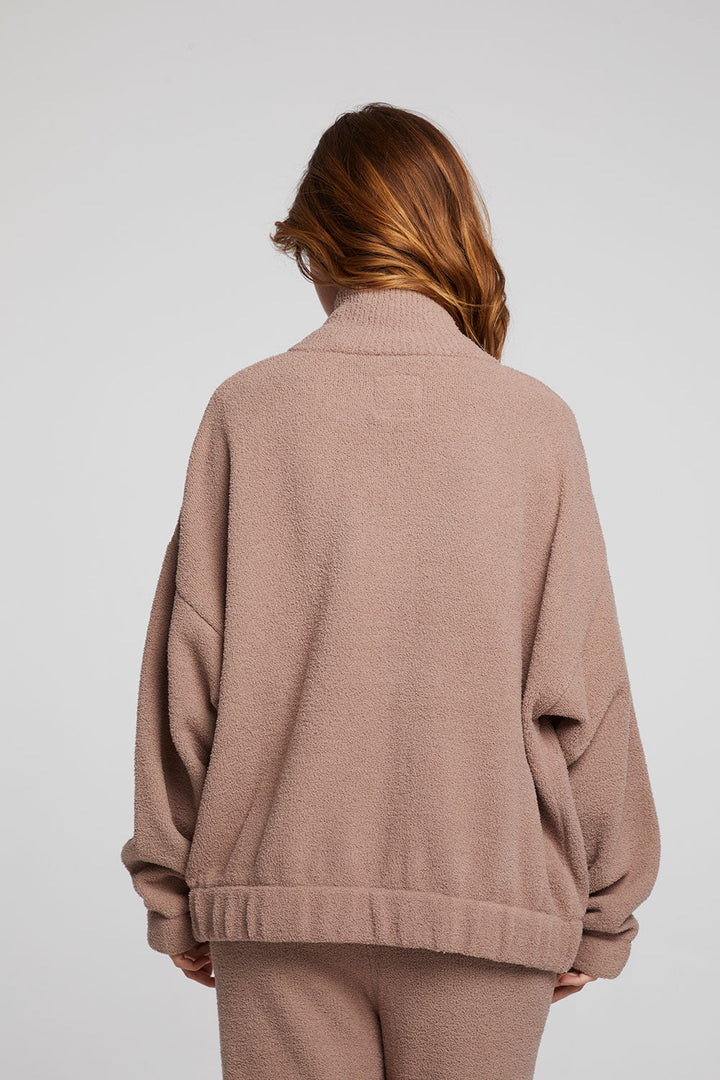 Chaser Kendall ZIp Jacket in Warm Taupe