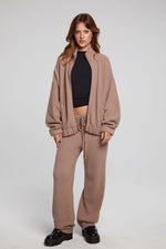 Load image into Gallery viewer, Chaser Kendall ZIp Jacket in Warm Taupe
