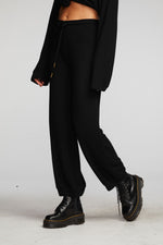 Load image into Gallery viewer, chaser-thermal-waffle-blouson-hem-joggers-side-black
